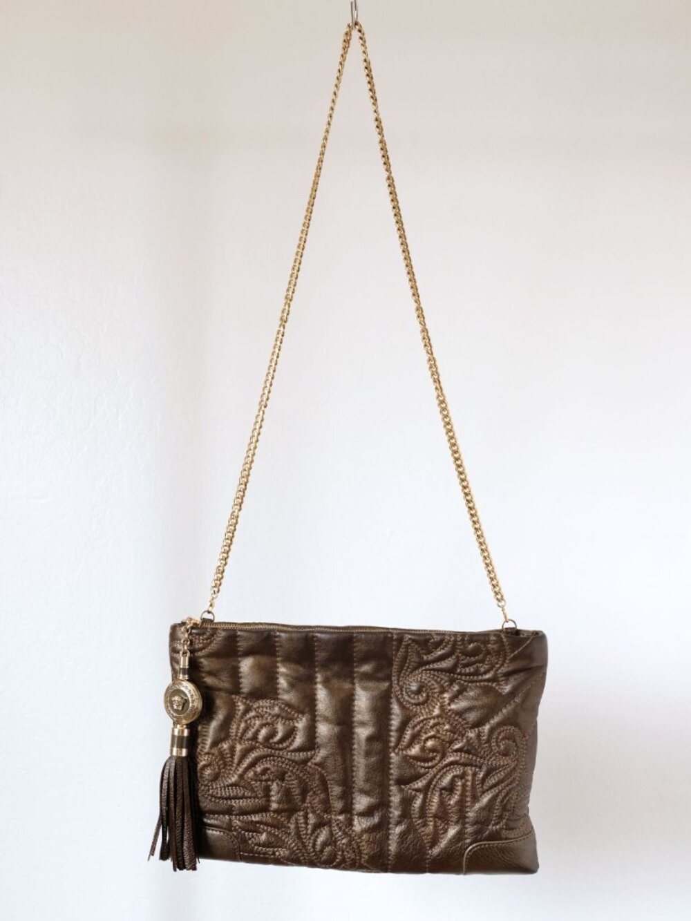 Versace Nappa Leather Vanitas Barocco shoulder bag, Authentic Italian Luxury